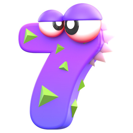 7 Monster Number  3D Icon