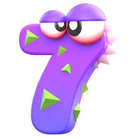 7 Monster Number  3D Icon