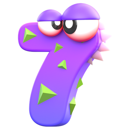 7 Monster Number  3D Icon