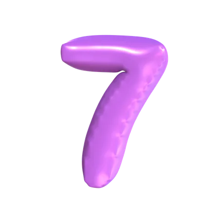 7 Number  3D Icon