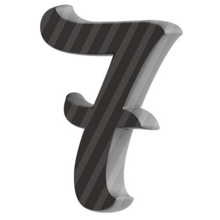 7 Number  3D Icon