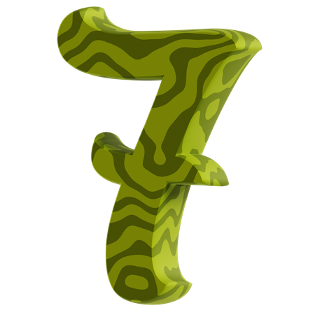 7 Number  3D Icon