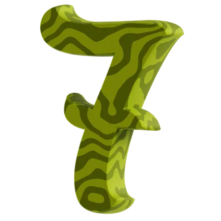 7 Number  3D Icon