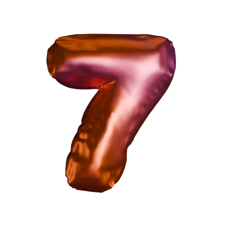 7 Number  3D Icon