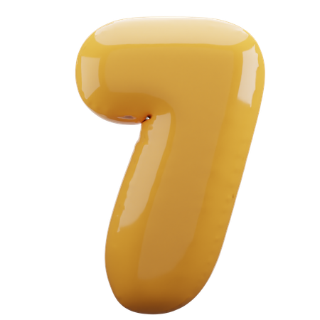 7 Number balloon 3D Icon  3D Icon