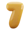 7 Number balloon 3D Icon