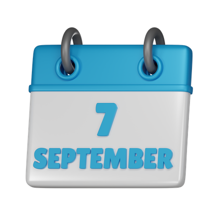 7 de septiembre  3D Icon