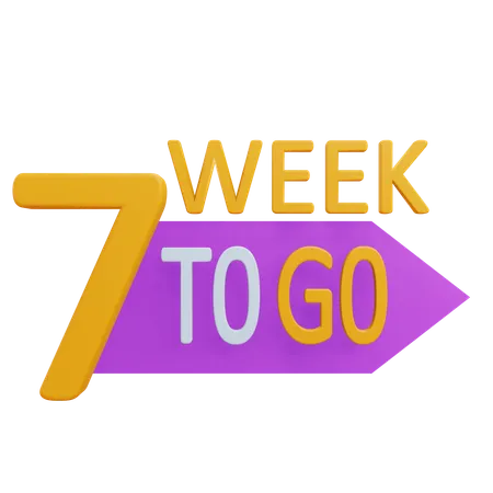 7 weeks to go  3D Icon