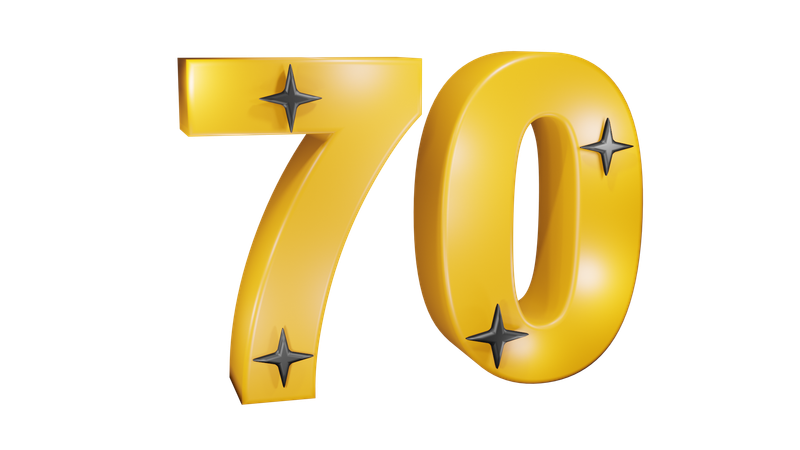 70番  3D Icon