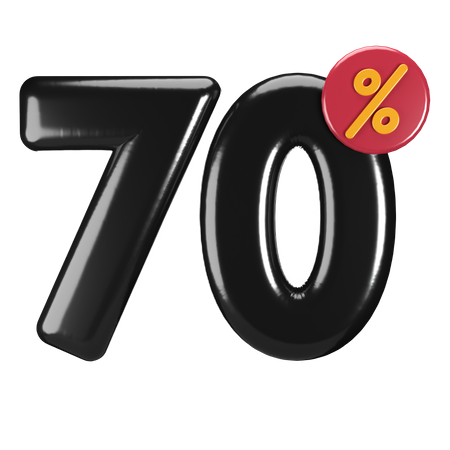 70 por cento de desconto  3D Icon