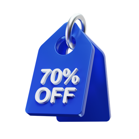 70% off tag  3D Icon