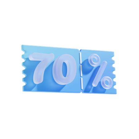 70 Percent  3D Icon