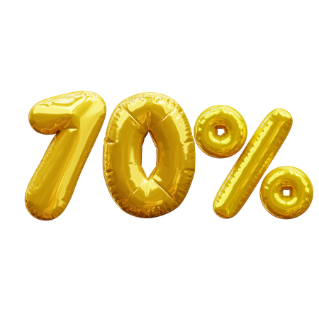 70 percent  3D Icon