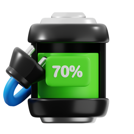 70 Percent Battery  3D Icon