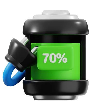 70 Percent Battery  3D Icon