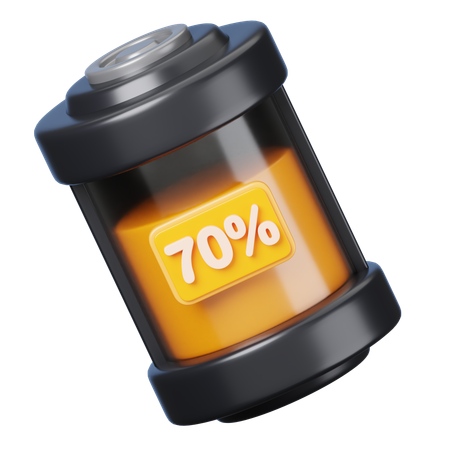 70 Percent Battery  3D Icon