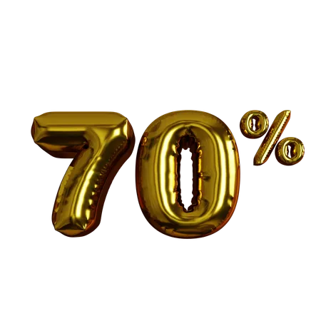 70 Percent Discount  3D Icon