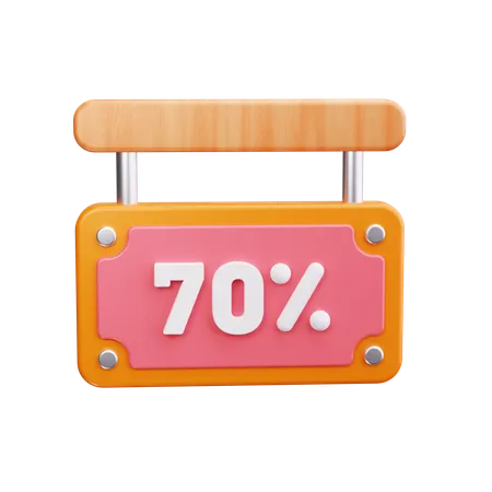 70 percent discount  3D Icon