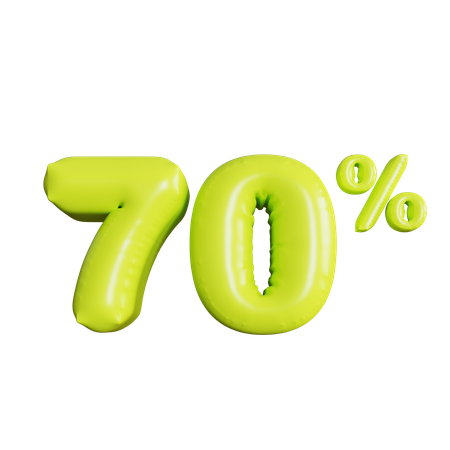 70 Percent Discount  3D Icon