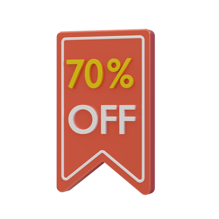 70 percent discount  3D Icon