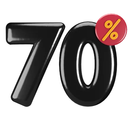 70 Percent Discount  3D Icon