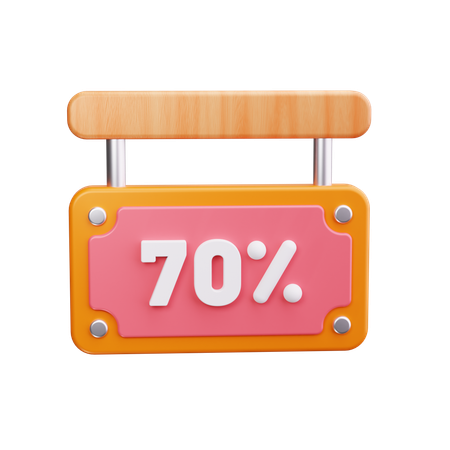 70 percent discount  3D Icon