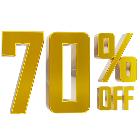 70 percent discount  3D Icon