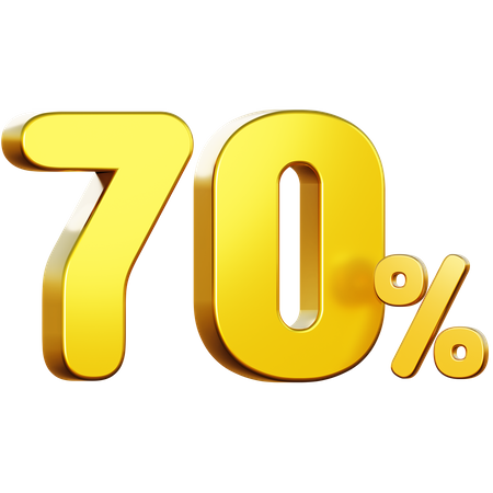70 Percent Off  3D Icon