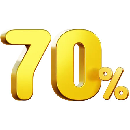 70 Percent Off  3D Icon