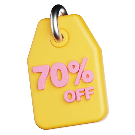 70 Percent Off Tags  3D Icon