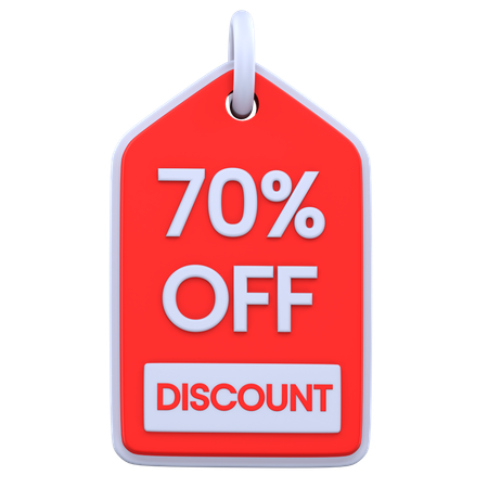 70 Percentage Discount  3D Icon