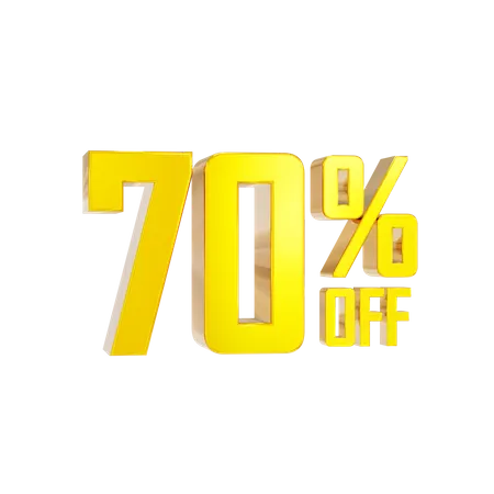 70 Percentage Discount  3D Icon