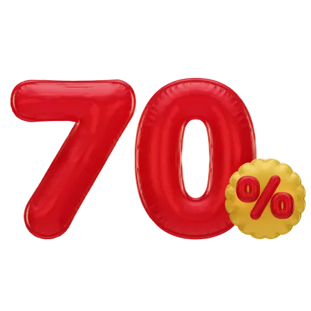 70 por cento de desconto  3D Icon