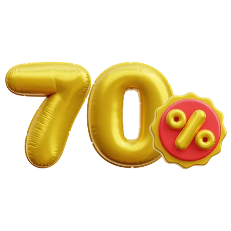 70 pour cent  3D Icon