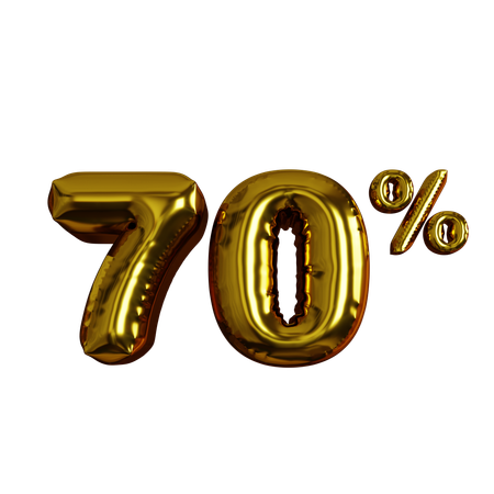 70 pour cent de réduction  3D Icon
