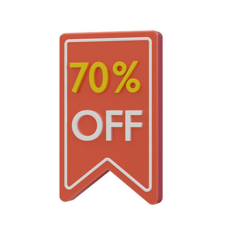 70 pour cent de réduction  3D Icon