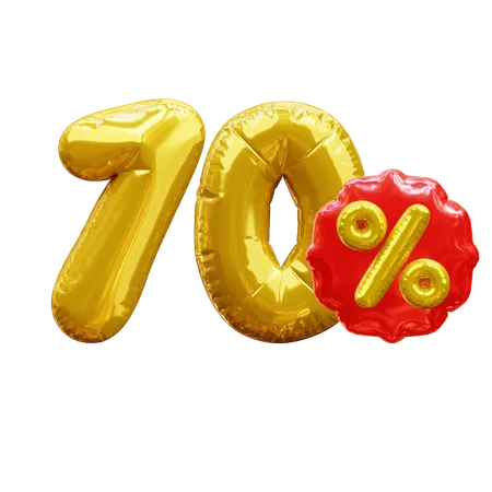 70 Prozent  3D Icon