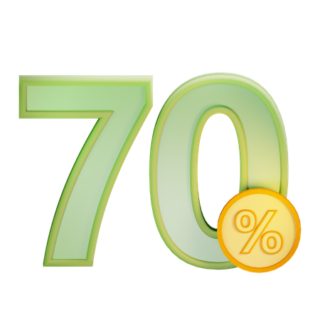 70 Prozent Rabatt  3D Icon