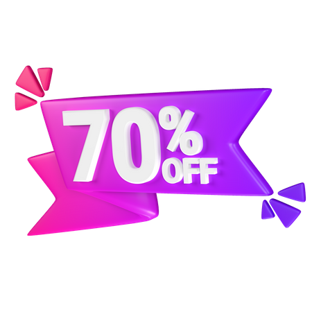 70 % Rabatt-Tag  3D Icon