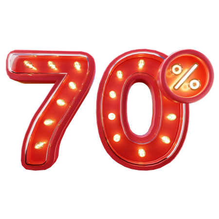 70 % Rabattverkauf  3D Icon