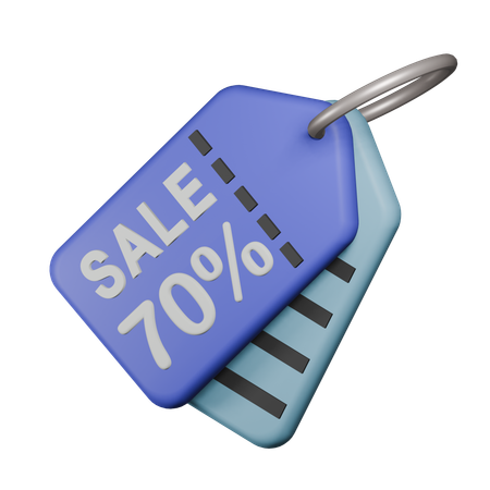 70% Etiqueta de venta  3D Icon