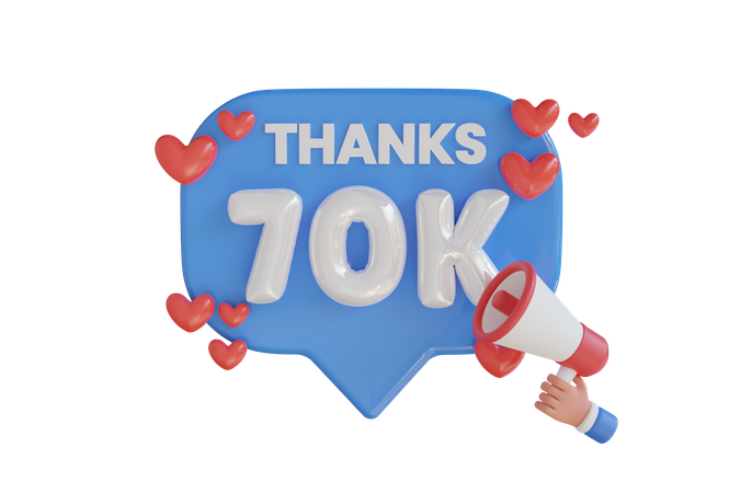 70k  3D Icon