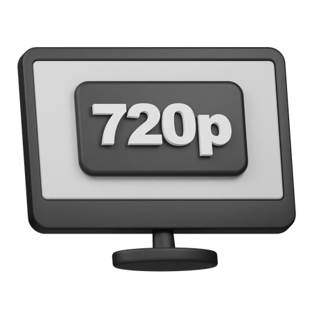 720p Resolution  3D Icon