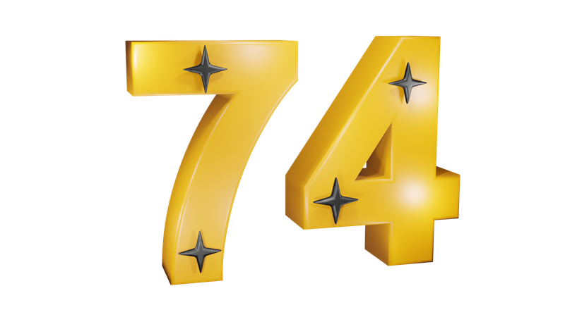 74番  3D Icon