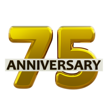 75 Anniversary  3D Icon