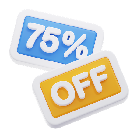 75% de desconto  3D Icon