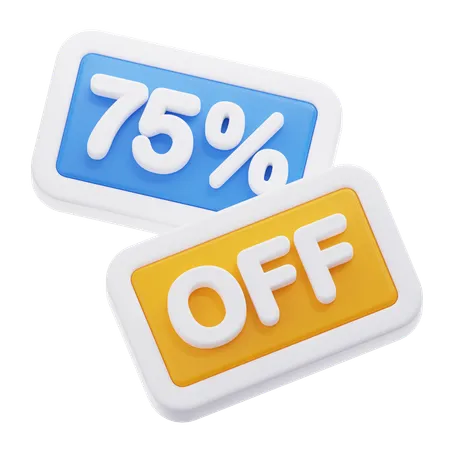 75% de desconto  3D Icon