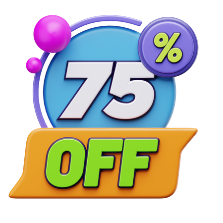 75% DE RÉDUCTION  3D Icon