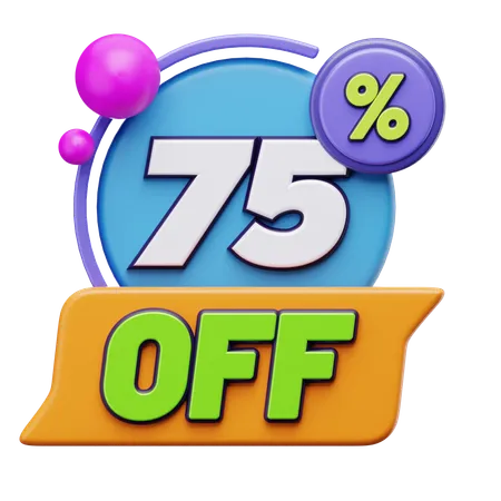 75% DE RÉDUCTION  3D Icon