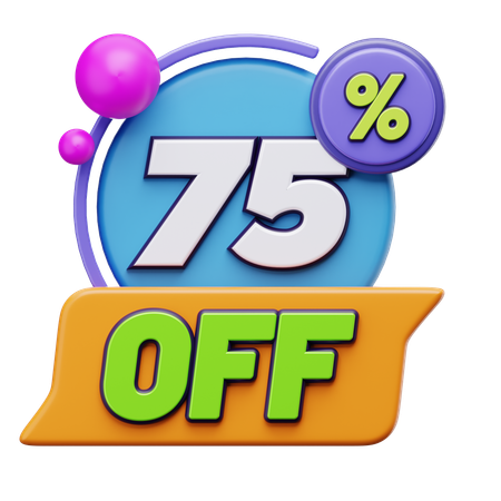 75% DE DESCONTO  3D Icon